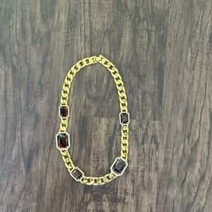 Ann Taylor Gold necklace with Brown Accents